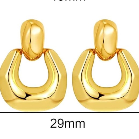 New! Anthropologie Elixir Gold Stud Earrings (2010) NWOT - Picture 2 of 2